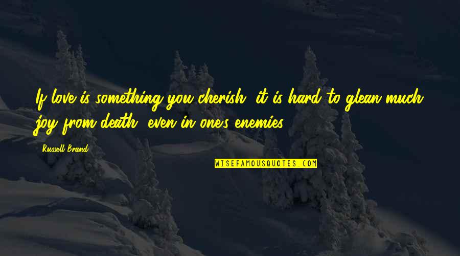 Death From Love Quotes By Russell Brand: If love is something you cherish, it is