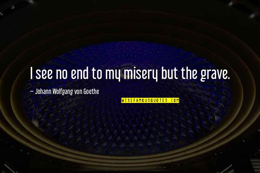 Death Goethe Quotes By Johann Wolfgang Von Goethe: I see no end to my misery but