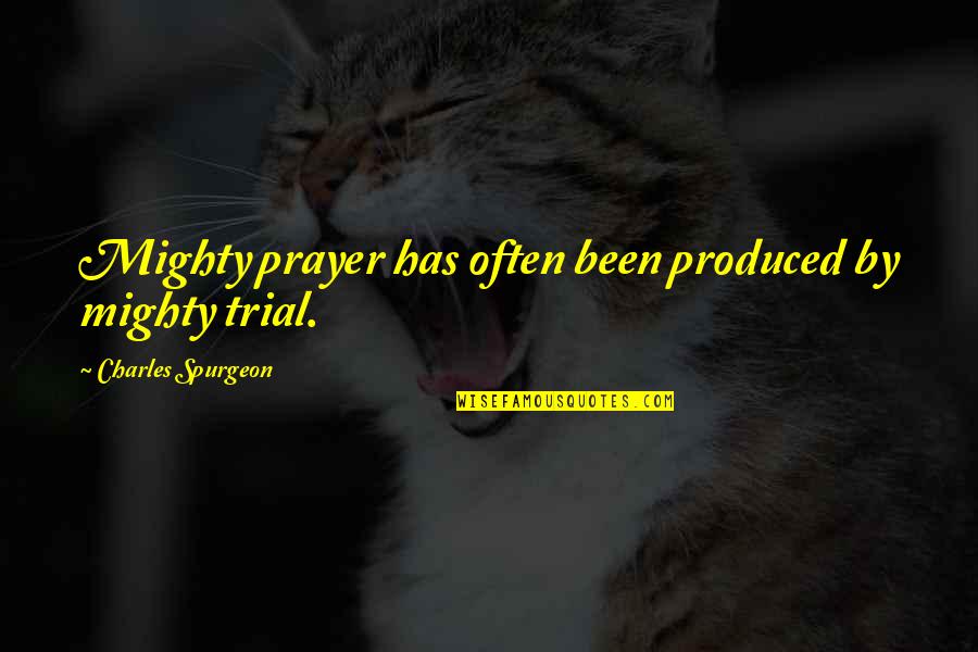 Death Gospel Quotes By Charles Spurgeon: Mighty prayer has often been produced by mighty
