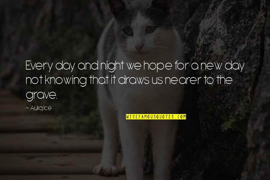 Death In Night Quotes By Auliq Ice: Every day and night we hope for a