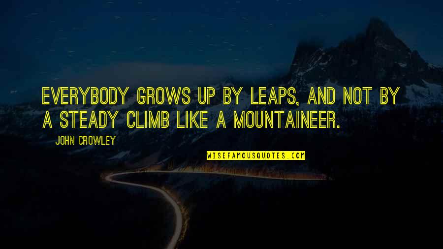 Death Inconvenient Quotes By John Crowley: Everybody grows up by leaps, and not by
