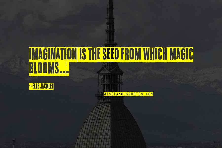 Death Masks Quotes By Elle Jacklee: Imagination is the seed from which magic blooms...
