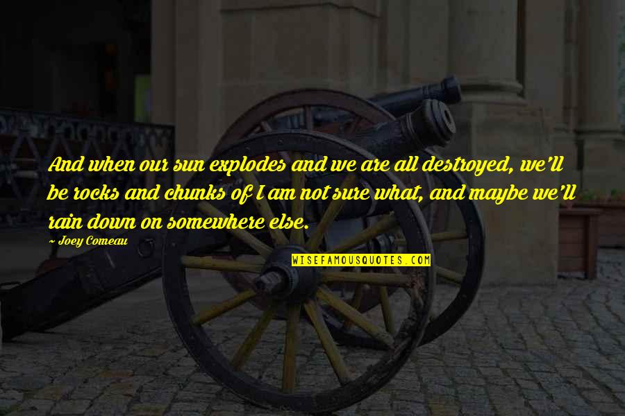 Death Nietzsche Quotes By Joey Comeau: And when our sun explodes and we are