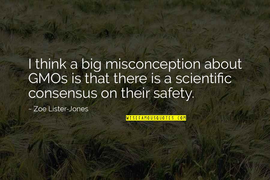 Death Of A Strong Woman Quotes By Zoe Lister-Jones: I think a big misconception about GMOs is