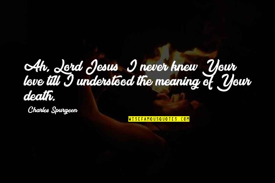 Death Of Jesus Quotes By Charles Spurgeon: Ah, Lord Jesus! I never knew Your love