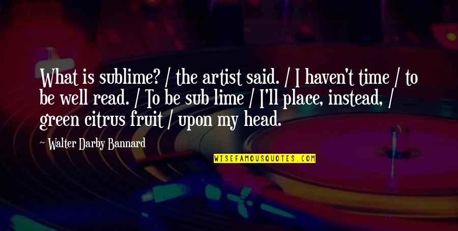 Death One Year Later Quotes By Walter Darby Bannard: What is sublime? / the artist said. / Death One Year Later Quotes By Walter Darby Bannard: What is sublime? / the artist said. /