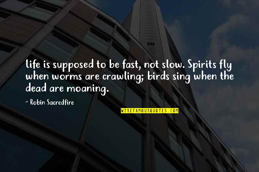 Death Quotes Quotes By Robin Sacredfire: Life is supposed to be fast, not slow.