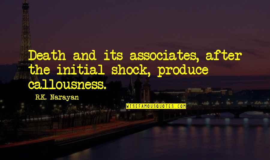 Death Shock Quotes By R.K. Narayan: Death and its associates, after the initial shock,