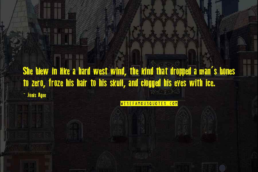 Death Will Overtake You Quotes By Jonis Agee: She blew in like a hard west wind,