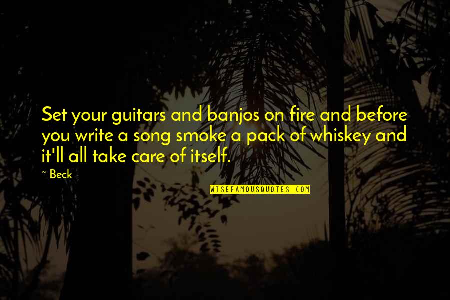 Deathfully Quotes By Beck: Set your guitars and banjos on fire and