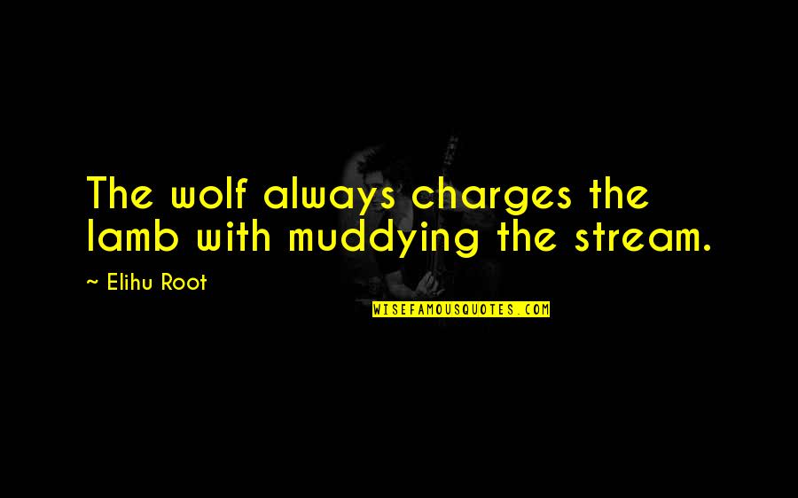 Debarred Vendor Quotes By Elihu Root: The wolf always charges the lamb with muddying