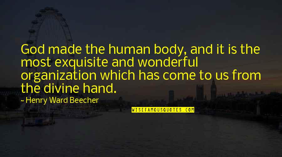 Debasing Homage Quotes By Henry Ward Beecher: God made the human body, and it is