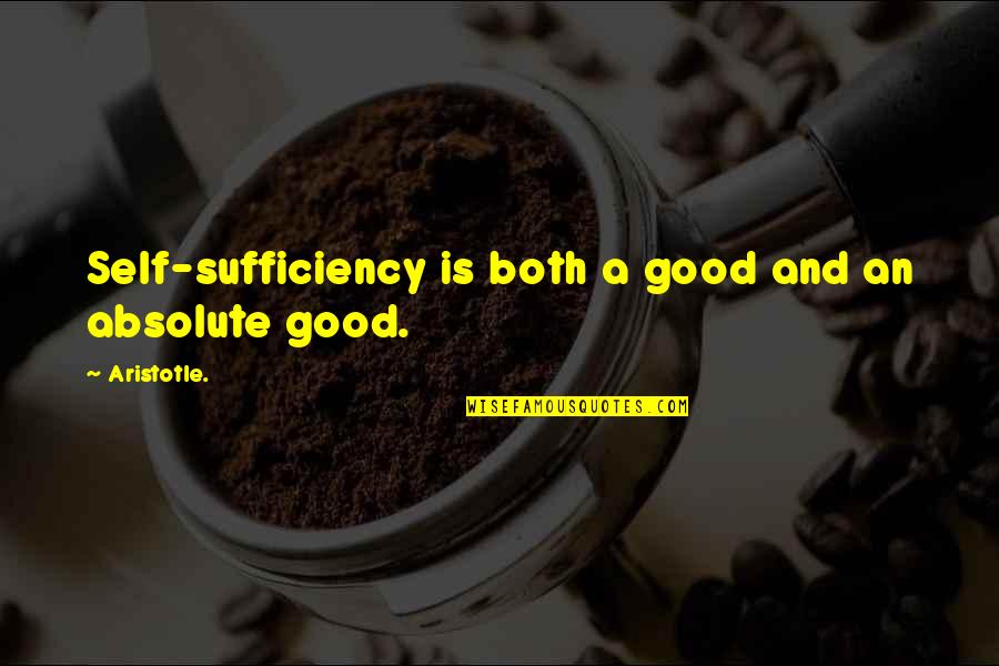 Debbie Miller Reading Quotes By Aristotle.: Self-sufficiency is both a good and an absolute