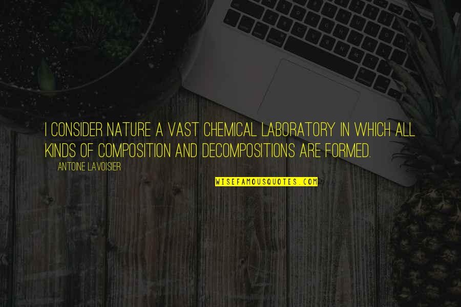 Debiasse Brothers Quotes By Antoine Lavoisier: I consider nature a vast chemical laboratory in