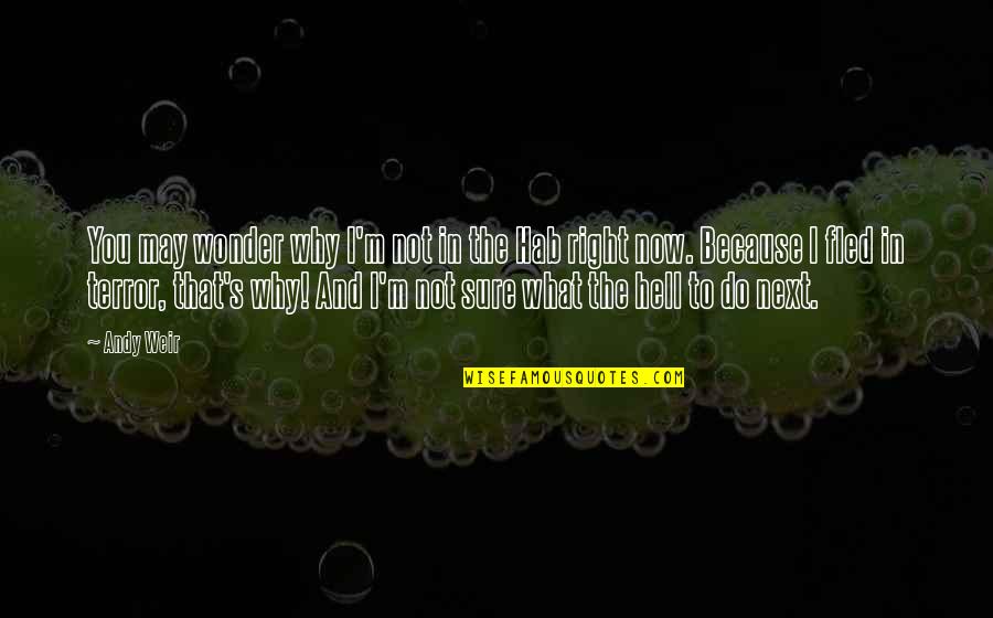 Debilitamiento De X Quotes By Andy Weir: You may wonder why I'm not in the Debilitamiento De X Quotes By Andy Weir: You may wonder why I'm not in the