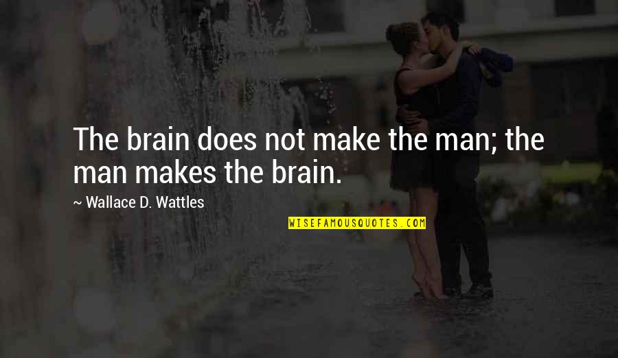 Debilitative Feelings Quotes By Wallace D. Wattles: The brain does not make the man; the