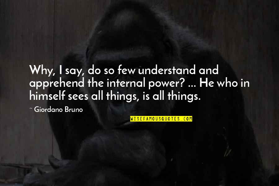 Debra Messing Quotes By Giordano Bruno: Why, I say, do so few understand and