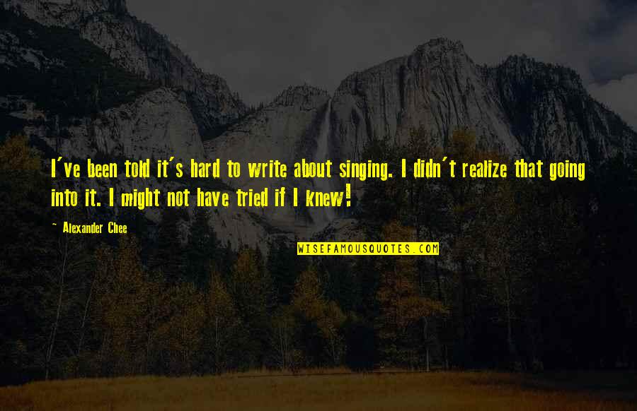 Debrase Quotes By Alexander Chee: I've been told it's hard to write about Debrase Quotes By Alexander Chee: I've been told it's hard to write about