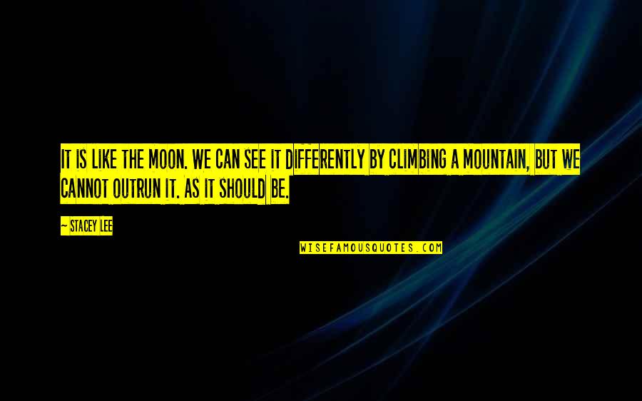 Debraye Quotes By Stacey Lee: It is like the moon. We can see Debraye Quotes By Stacey Lee: It is like the moon. We can see