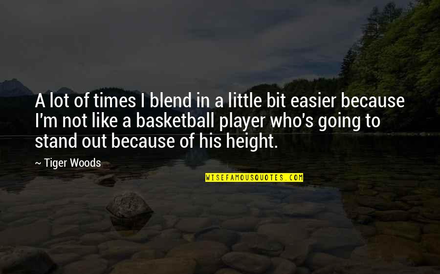 Decapitation Quotes By Tiger Woods: A lot of times I blend in a