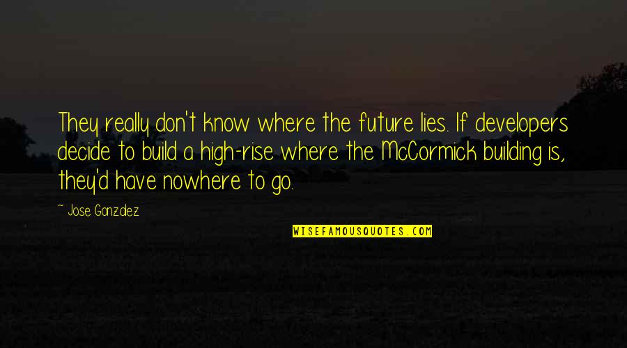 Deceit Quotes By Jose Gonzalez: They really don't know where the future lies.