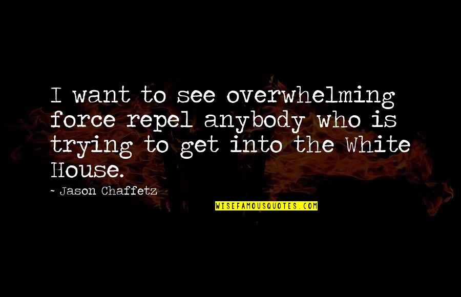 Deceitful Bosses Quotes By Jason Chaffetz: I want to see overwhelming force repel anybody