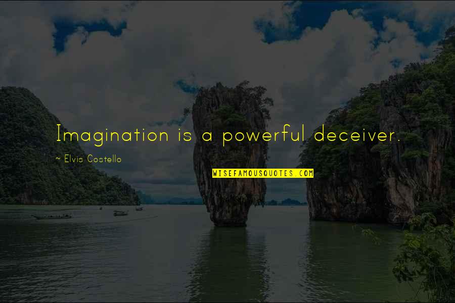 Deceiver Quotes By Elvis Costello: Imagination is a powerful deceiver.