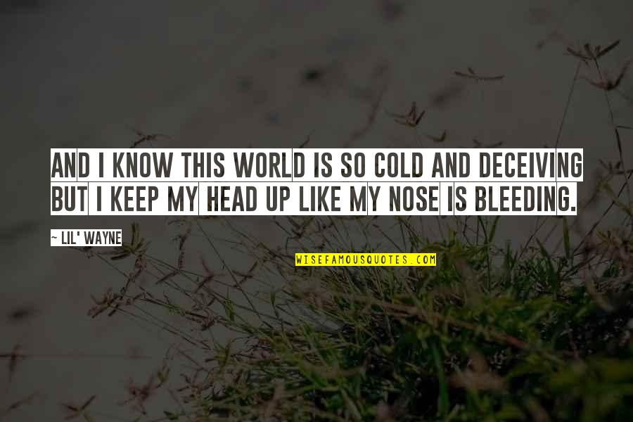 Deceiving Quotes By Lil' Wayne: And I know this world is so cold