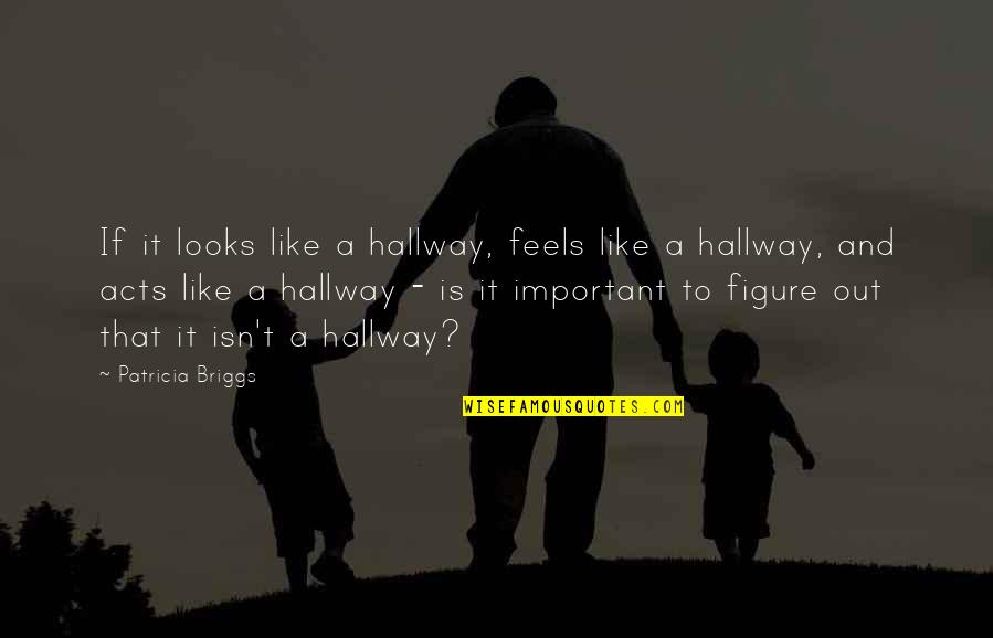 Deceiving Quotes By Patricia Briggs: If it looks like a hallway, feels like