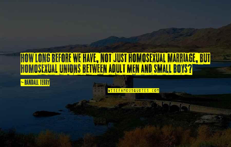 Deceiving Smiles Quotes By Randall Terry: How long before we have, not just homosexual