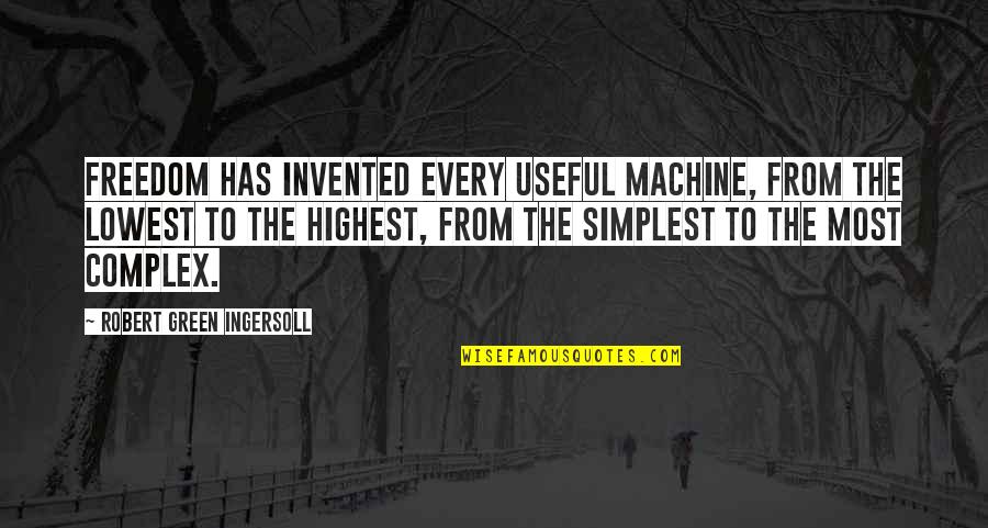 December 23rd Quotes By Robert Green Ingersoll: Freedom has invented every useful machine, from the December 23rd Quotes By Robert Green Ingersoll: Freedom has invented every useful machine, from the
