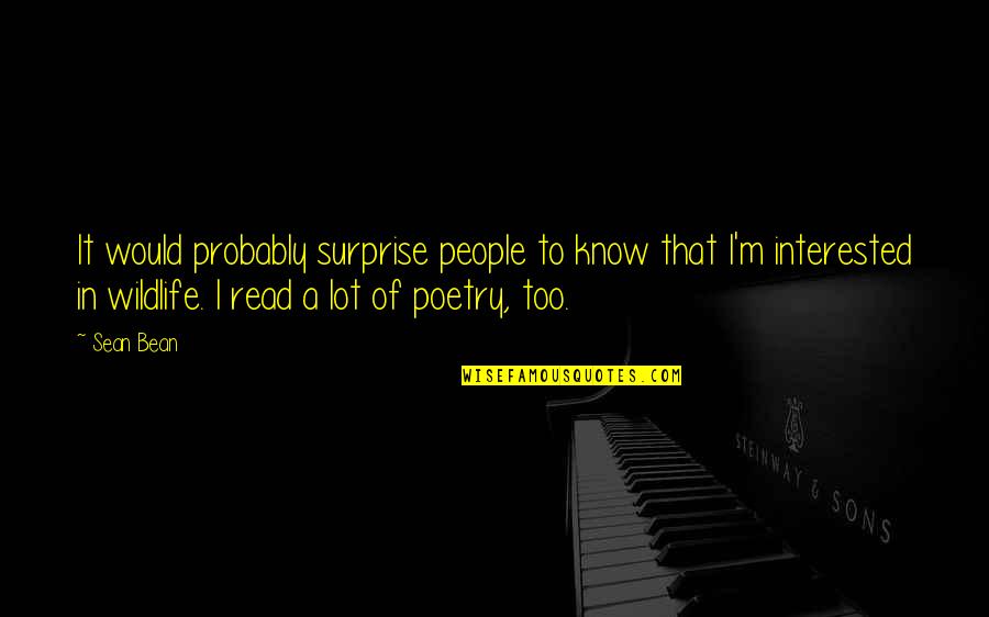 Decent Lad Quotes By Sean Bean: It would probably surprise people to know that