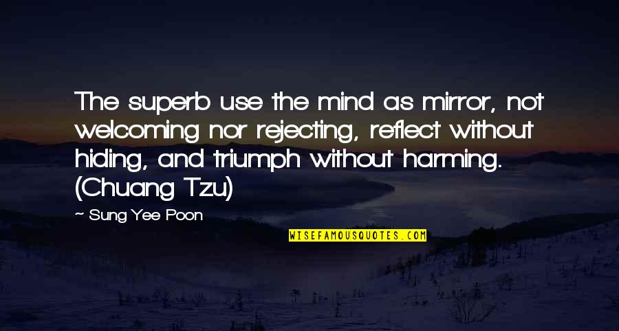 Decente In English Quotes By Sung Yee Poon: The superb use the mind as mirror, not Decente In English Quotes By Sung Yee Poon: The superb use the mind as mirror, not