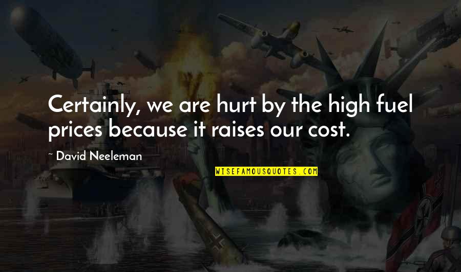 Decentralized Finance Quotes By David Neeleman: Certainly, we are hurt by the high fuel