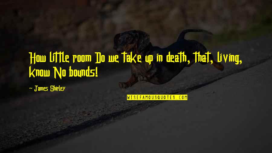 Decepciona Quotes By James Shirley: How little room Do we take up in