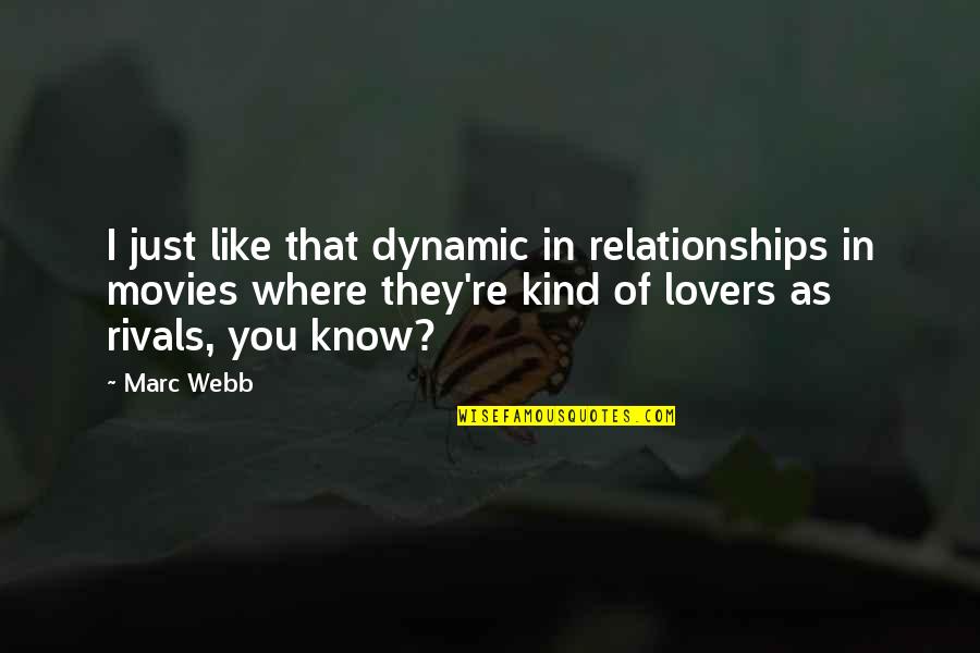Decepcionar Significado Quotes By Marc Webb: I just like that dynamic in relationships in