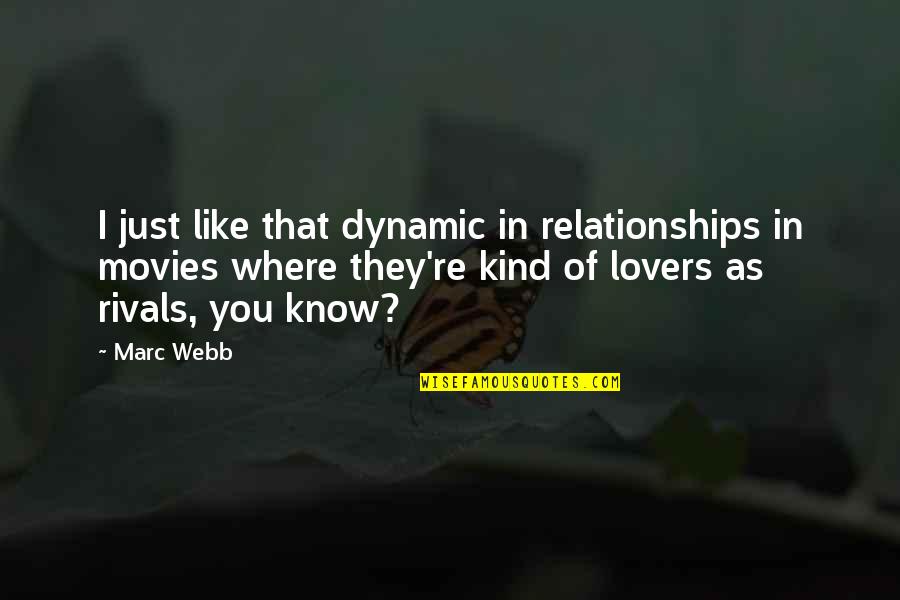 Decepcionar Significado Quotes By Marc Webb: I just like that dynamic in relationships in Decepcionar Significado Quotes By Marc Webb: I just like that dynamic in relationships in