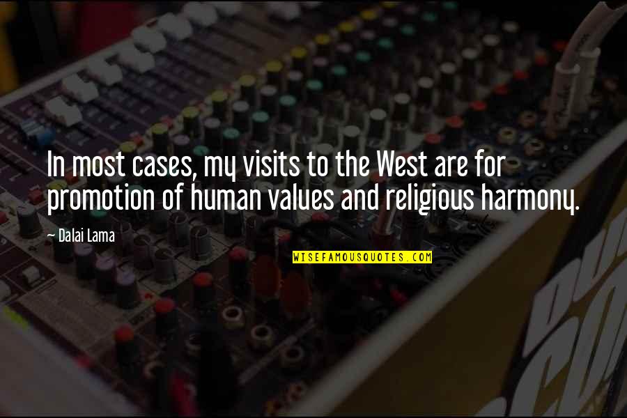 Deception Tv Series Quotes By Dalai Lama: In most cases, my visits to the West