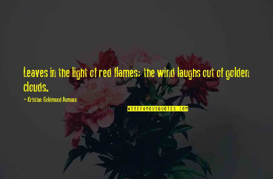 Decicco New City Quotes By Kristian Goldmund Aumann: Leaves in the light of red flames; the