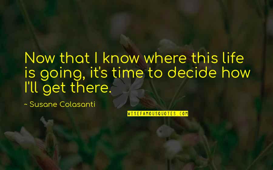 Decide Now Quotes By Susane Colasanti: Now that I know where this life is