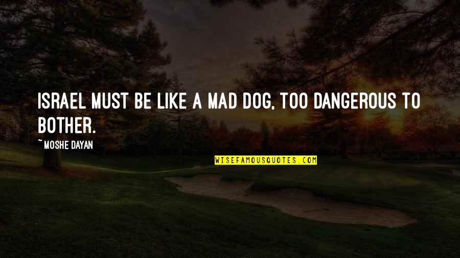 Deciding Who To Love Quotes By Moshe Dayan: Israel must be like a mad dog, too