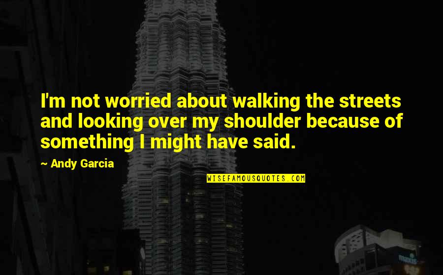 Decimated Quotes By Andy Garcia: I'm not worried about walking the streets and Decimated Quotes By Andy Garcia: I'm not worried about walking the streets and