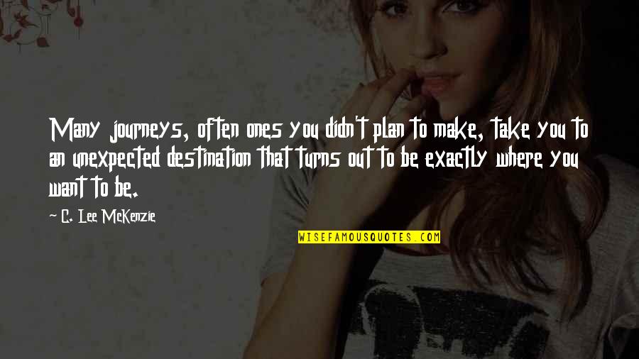 Decline Of Empire Quotes By C. Lee McKenzie: Many journeys, often ones you didn't plan to Decline Of Empire Quotes By C. Lee McKenzie: Many journeys, often ones you didn't plan to