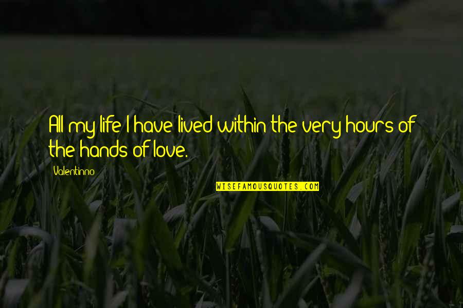 Decouple Synonym Quotes By Valentinno: All my life I have lived within the