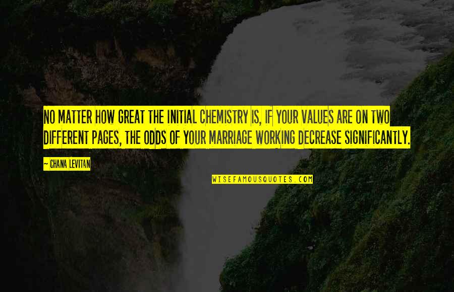Decrease Quotes By Chana Levitan: No matter how great the initial chemistry is, Decrease Quotes By Chana Levitan: No matter how great the initial chemistry is,