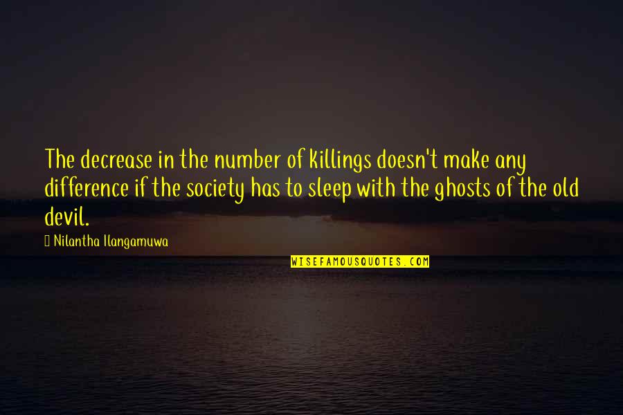 Decrease Quotes By Nilantha Ilangamuwa: The decrease in the number of killings doesn't