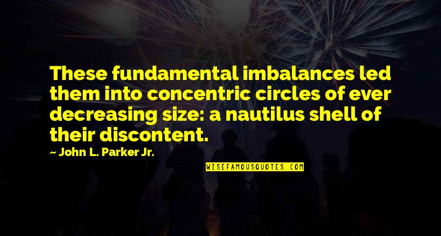 Decreasing Quotes By John L. Parker Jr.: These fundamental imbalances led them into concentric circles