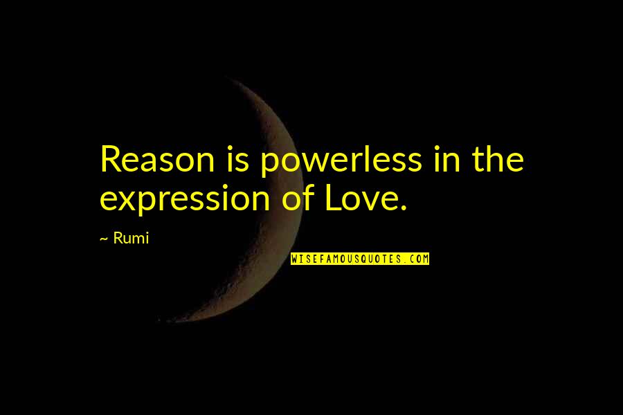 Decrecimiento Definicion Quotes By Rumi: Reason is powerless in the expression of Love.