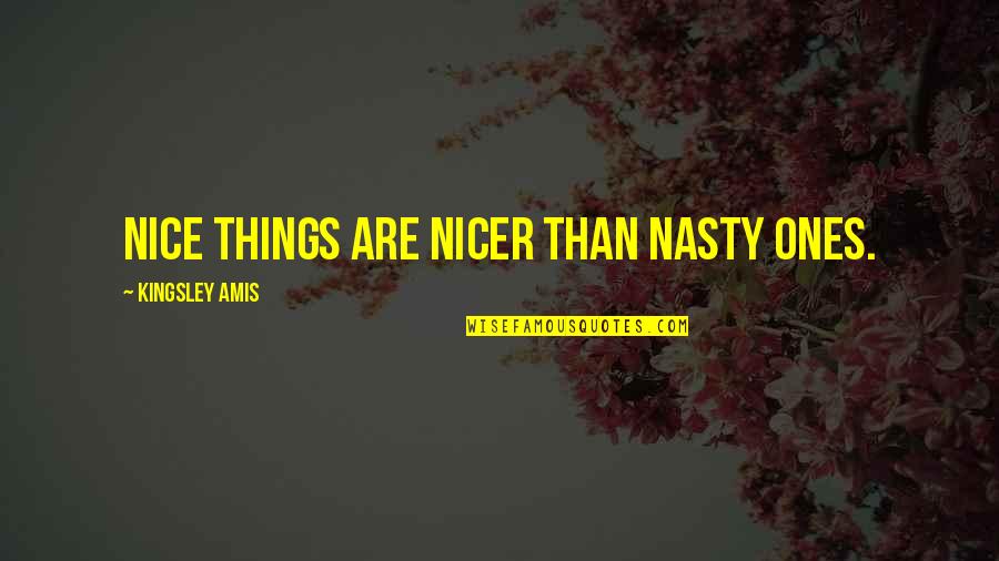 Decretos Lei Quotes By Kingsley Amis: Nice things are nicer than nasty ones.