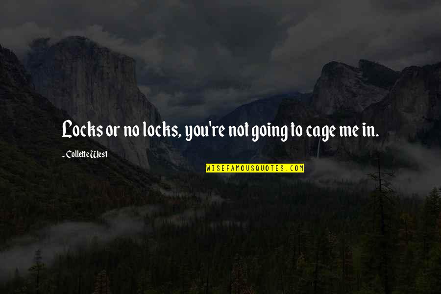 Decrying Antonym Quotes By Collette West: Locks or no locks, you're not going to